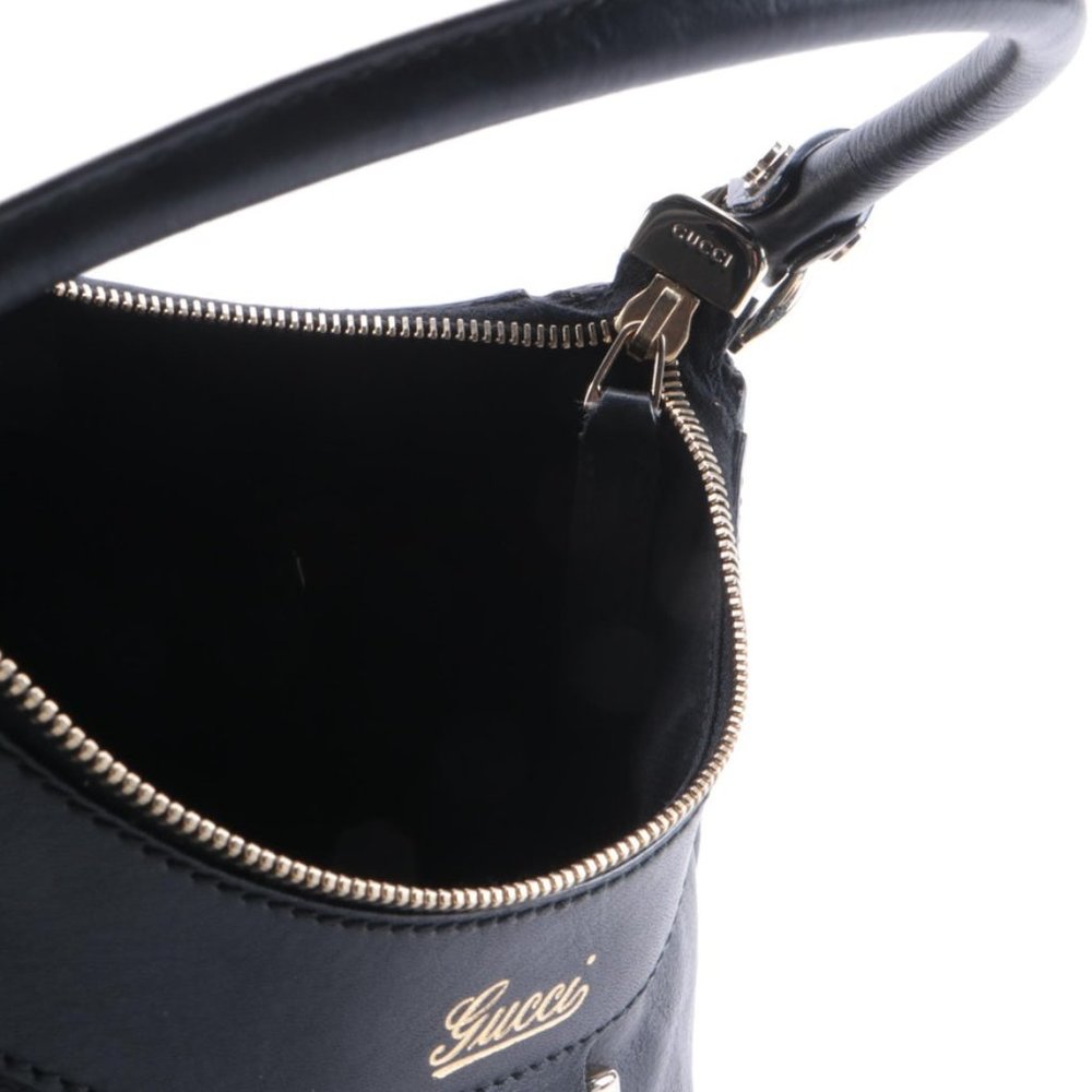 Authentic GUCCI Black Leather D-Ring Hobo - Picture 5 of 7